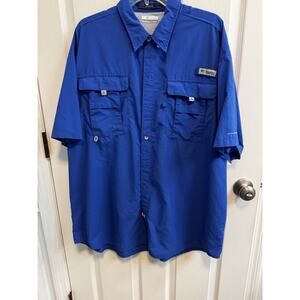 Columbia Bahama PFG Men’s XL Short Sleeve Shirt Omni Shade Button